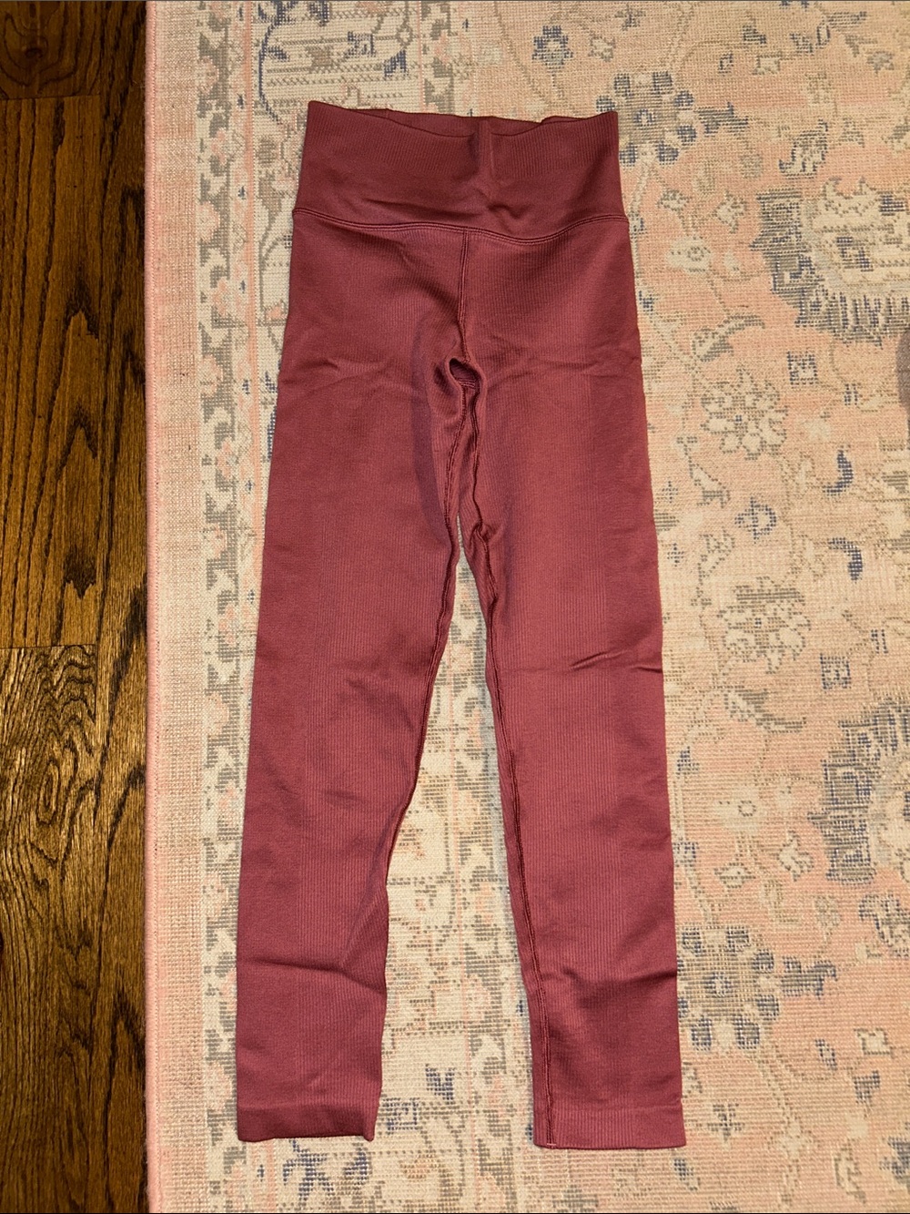 Athleta Kids Ribbed High-Waist Leggings - Mauve